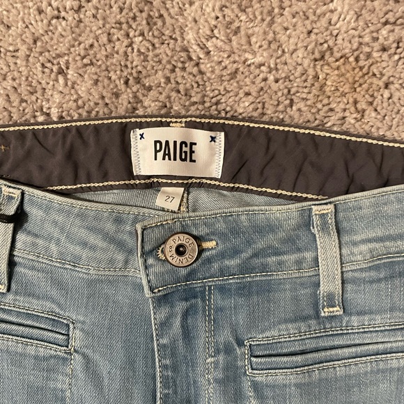 PAIGE Women's Sky Blue Flare Jeans - Picture 3 of 6